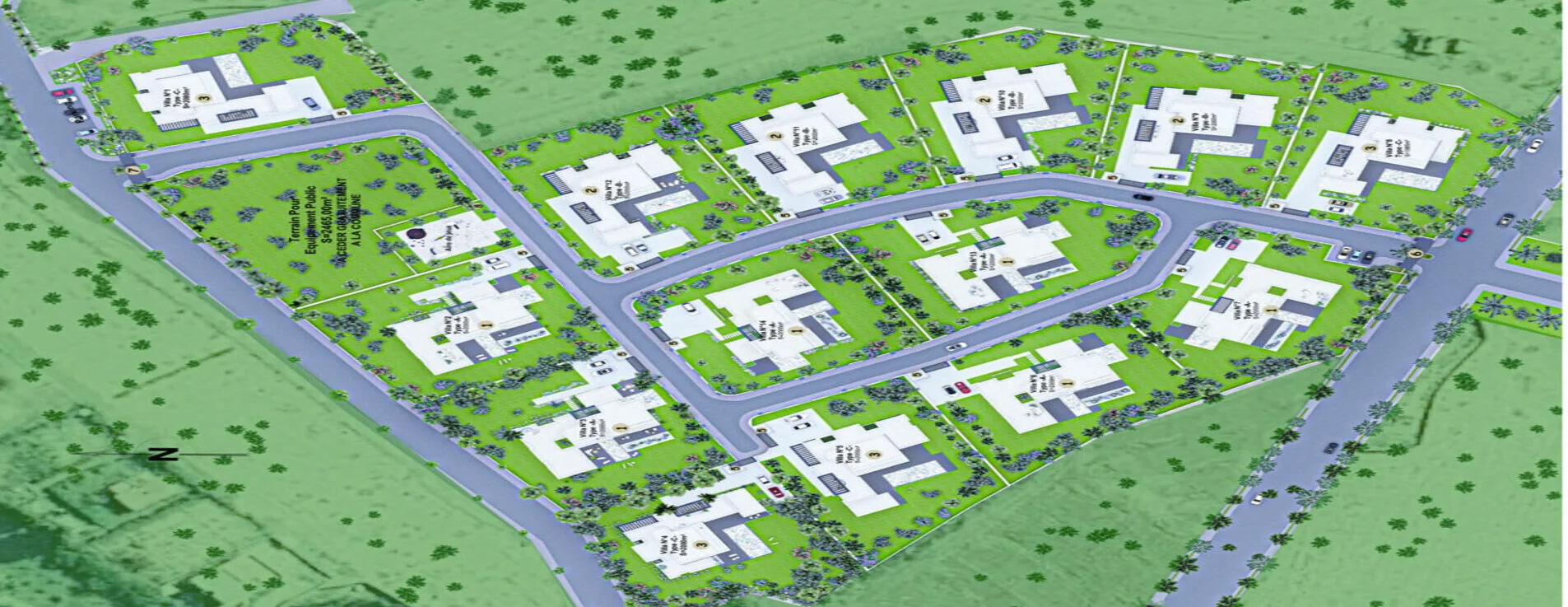 Plan de masse du domaine, non contractuel.